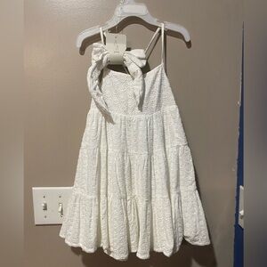White Eyelet Dress Joie Girls Size 2T NWT Smocked Back Layers Headband
